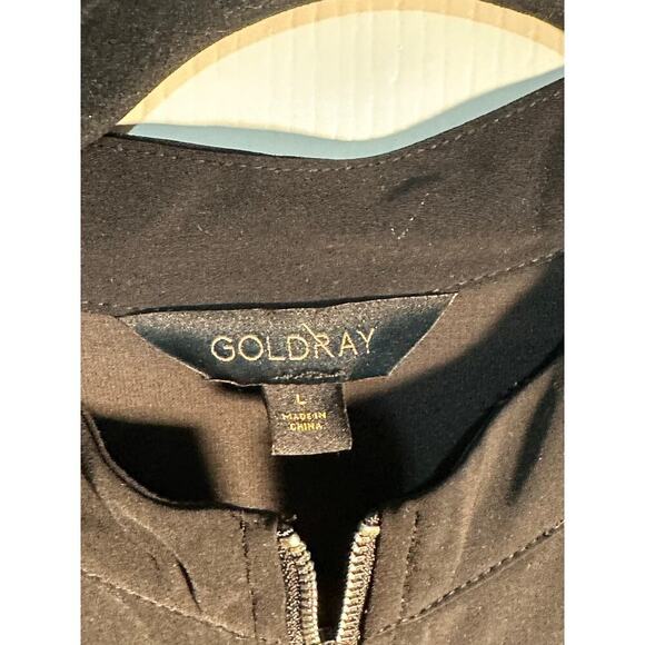 Goldray Women's Black Front Zip Sleeveless Mini Dress Size Large - Picture 4 of 7